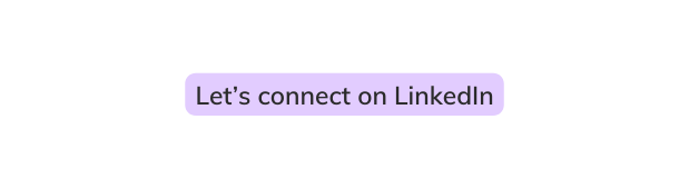 Let s connect on LinkedIn